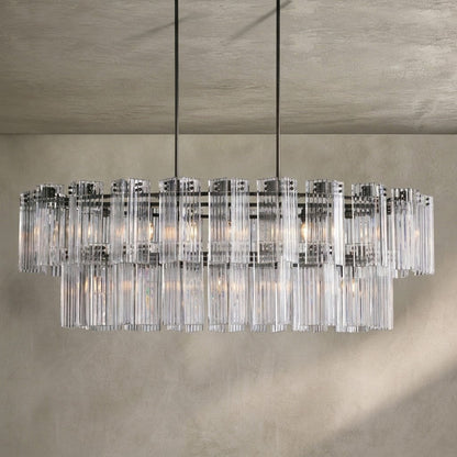 Delsie Oval Tiered Chandelier 63'' 72"W