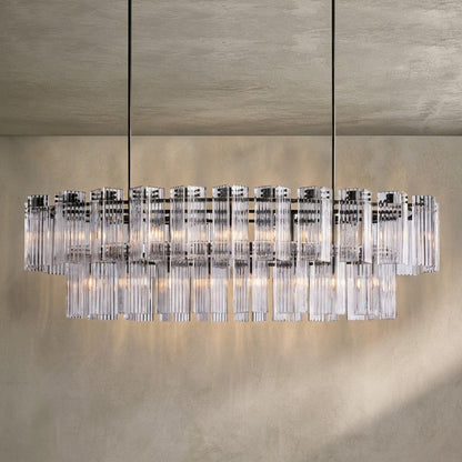 Delsie Oval Tiered Chandelier 63'' 72"W