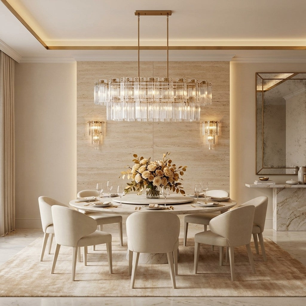 Delsie Oval Tiered Chandelier 63'' 72"W