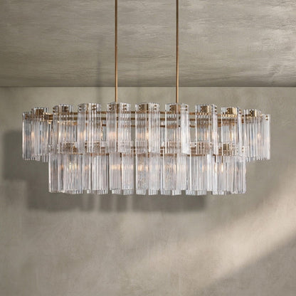 Delsie Oval Tiered Chandelier 63'' 72"W