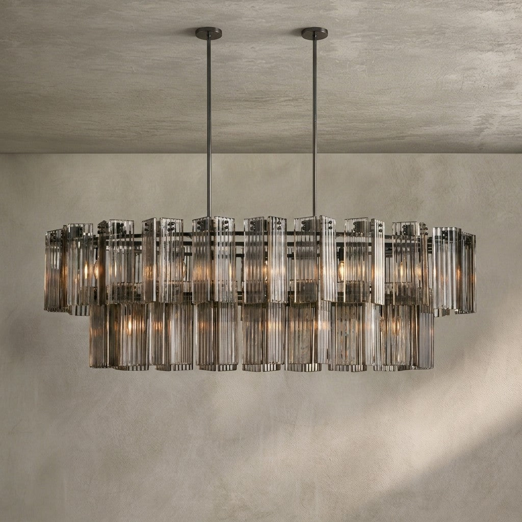 Delsie Oval Tiered Chandelier 63'' 72"W