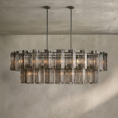 Delsie Oval Tiered Chandelier 63'' 72"W