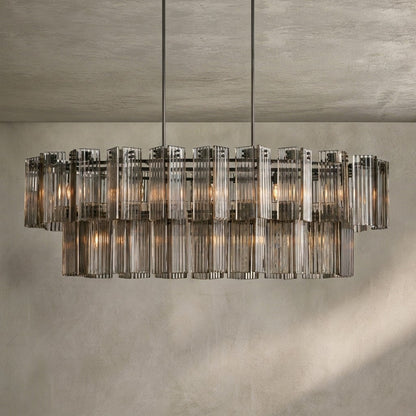 Delsie Oval Tiered Chandelier 63'' 72"W