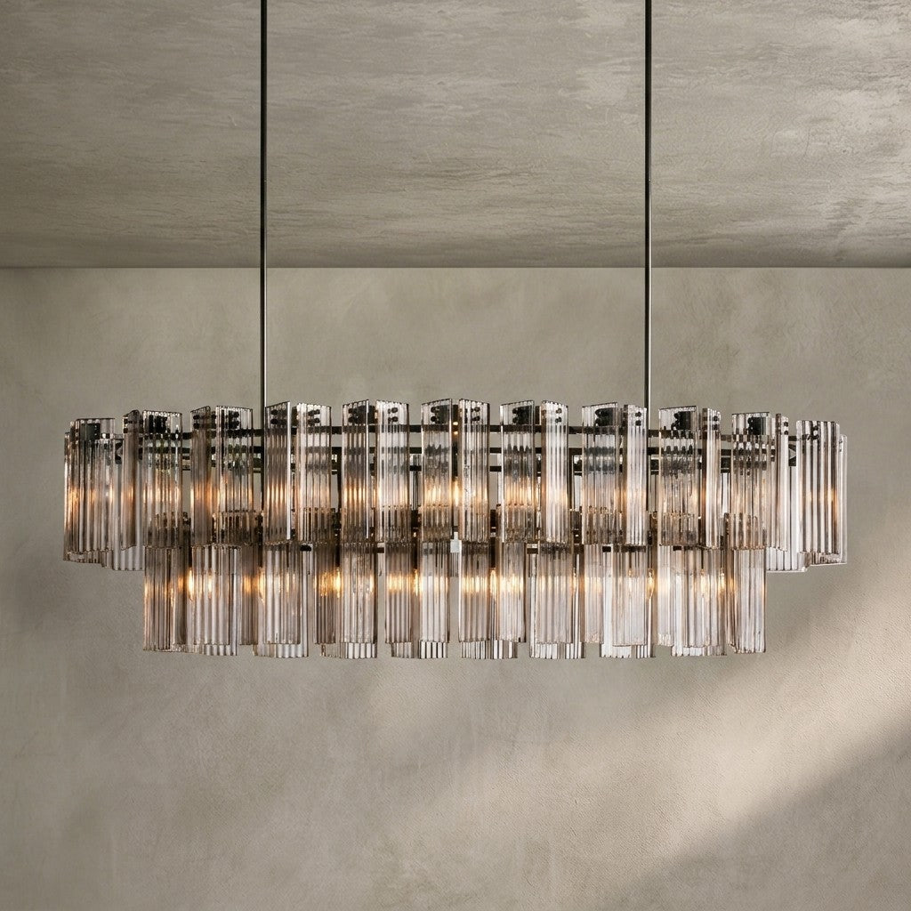 Delsie Oval Tiered Chandelier 63'' 72"W