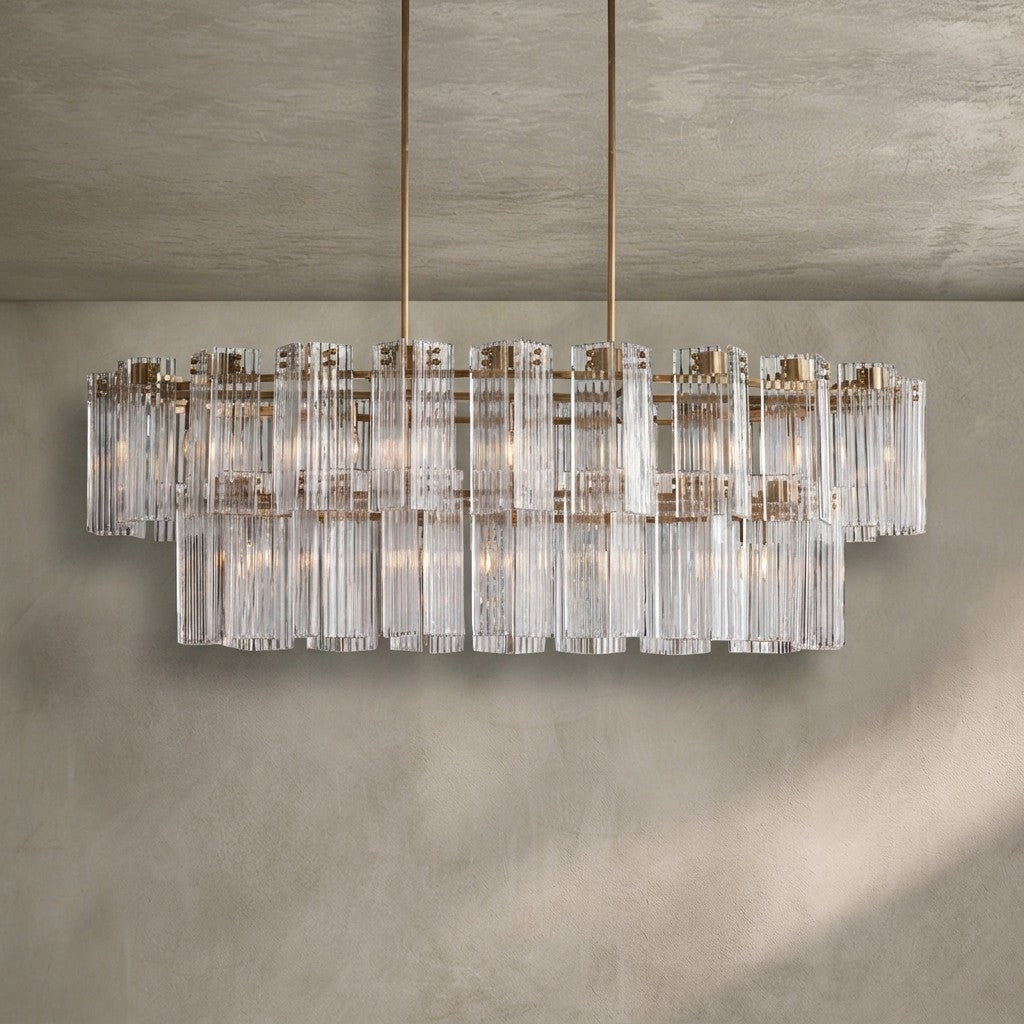 Delsie Oval Tiered Chandelier 63'' 72"W