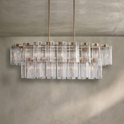 Delsie Oval Tiered Chandelier 63'' 72"W