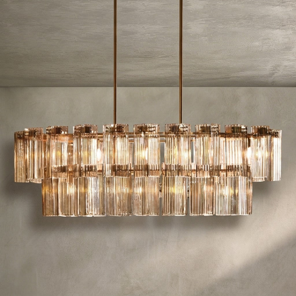Delsie Oval Tiered Chandelier 63'' 72"W