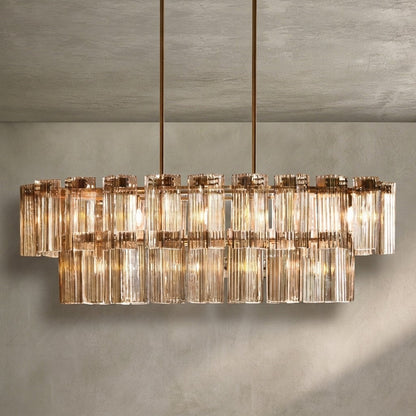 Delsie Oval Tiered Chandelier 63'' 72"W