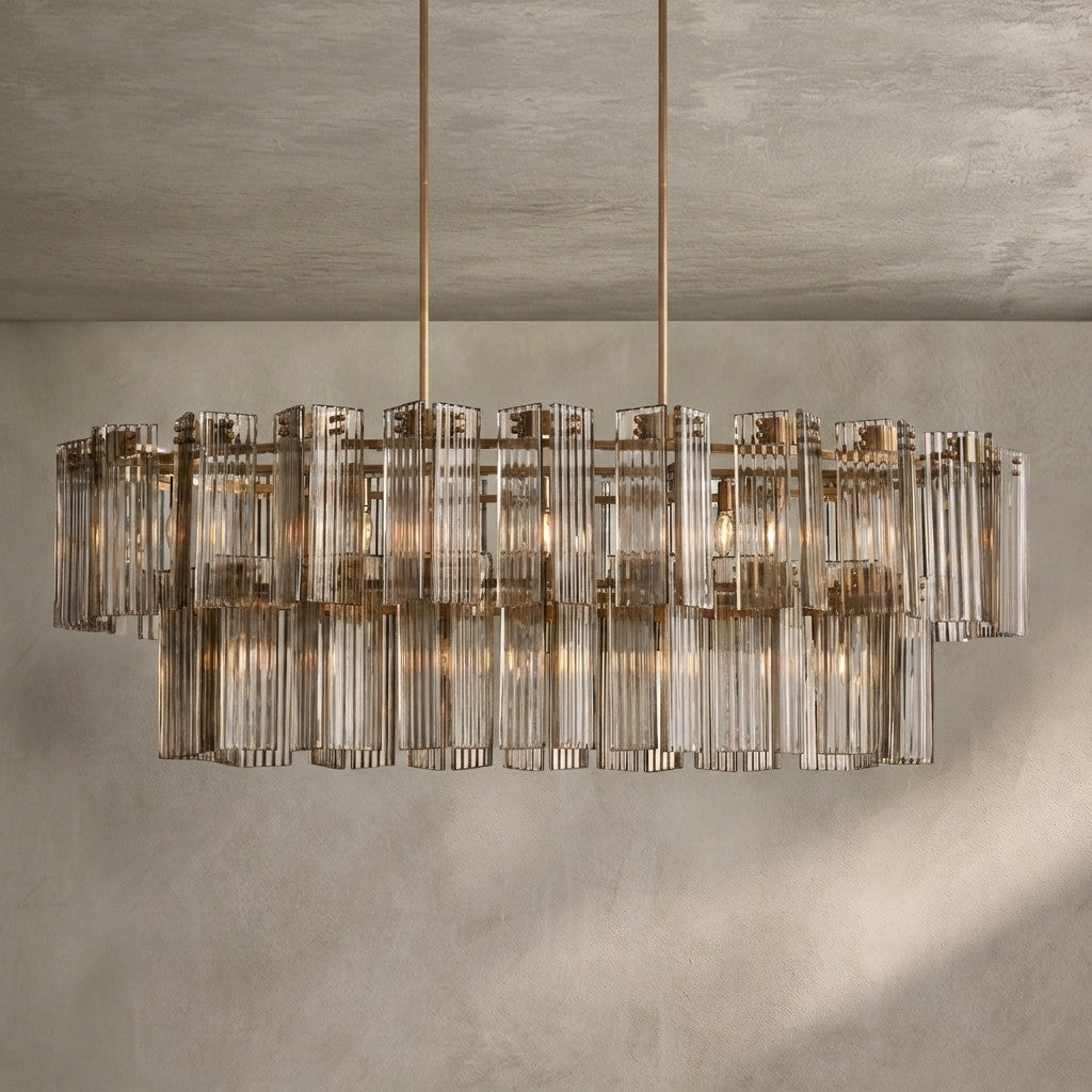 Delsie Oval Tiered Chandelier 63'' 72"W