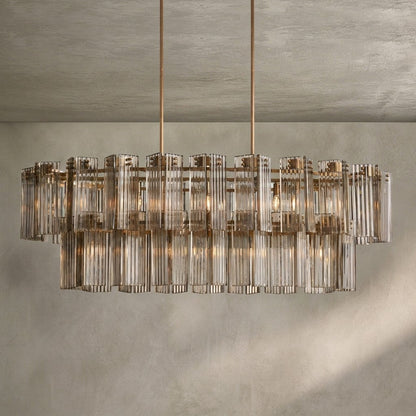 Delsie Oval Tiered Chandelier 63'' 72"W