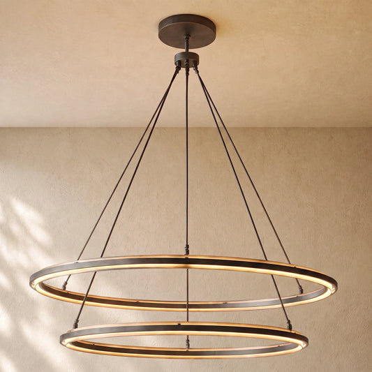 Perralte Two-Tier Round Chandelier 60“
