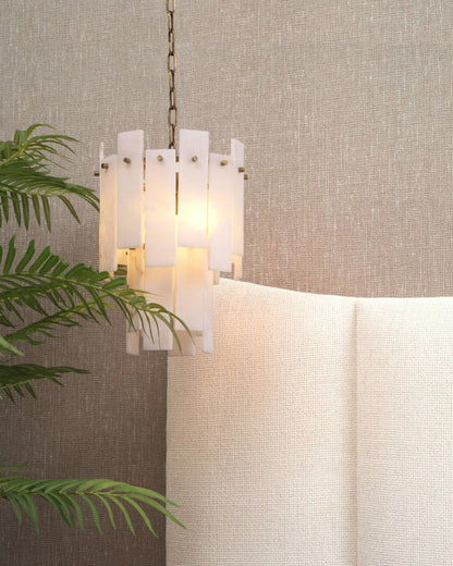 Tired Alabaster marble Cluster Chandelier 13" with adjustable chain