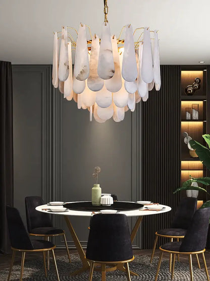 Drop Alabaster Chandelier