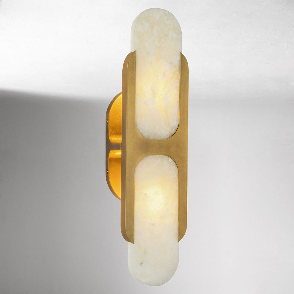 Hopkins Alabaster Sconce 9"–17"