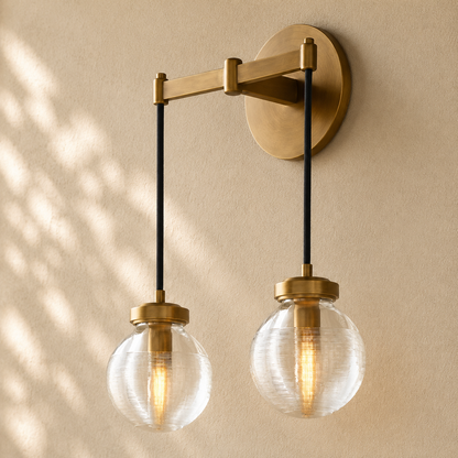 Pearly Double Sconce