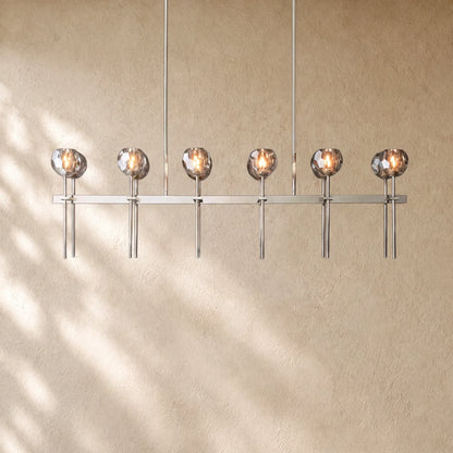 Boulee de Cristal Double Linear Chandelier 60"