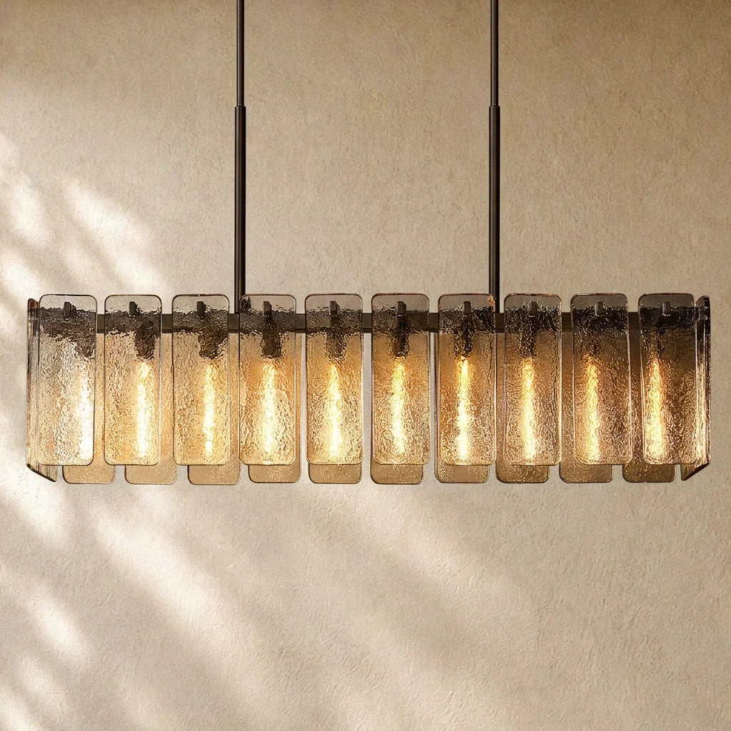 Calametta Glass Rectangular Chandelier