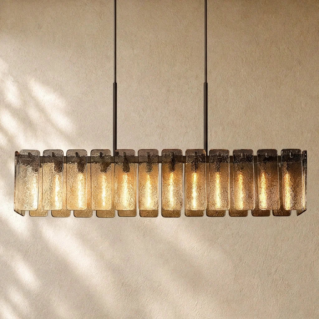 Calametta Glass Rectangular Chandelier