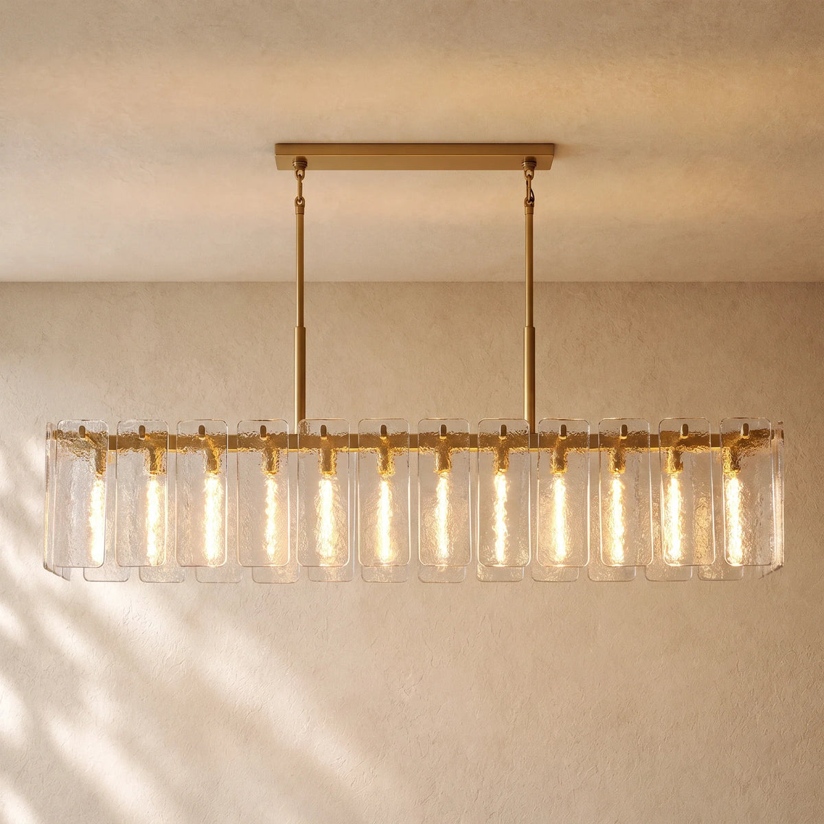 Calametta Glass Rectangular Chandelier