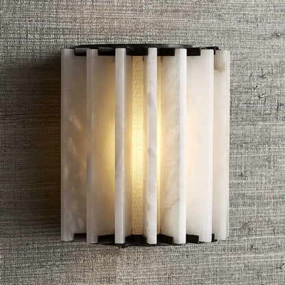 Ribbed Alabaster Panel Sconce