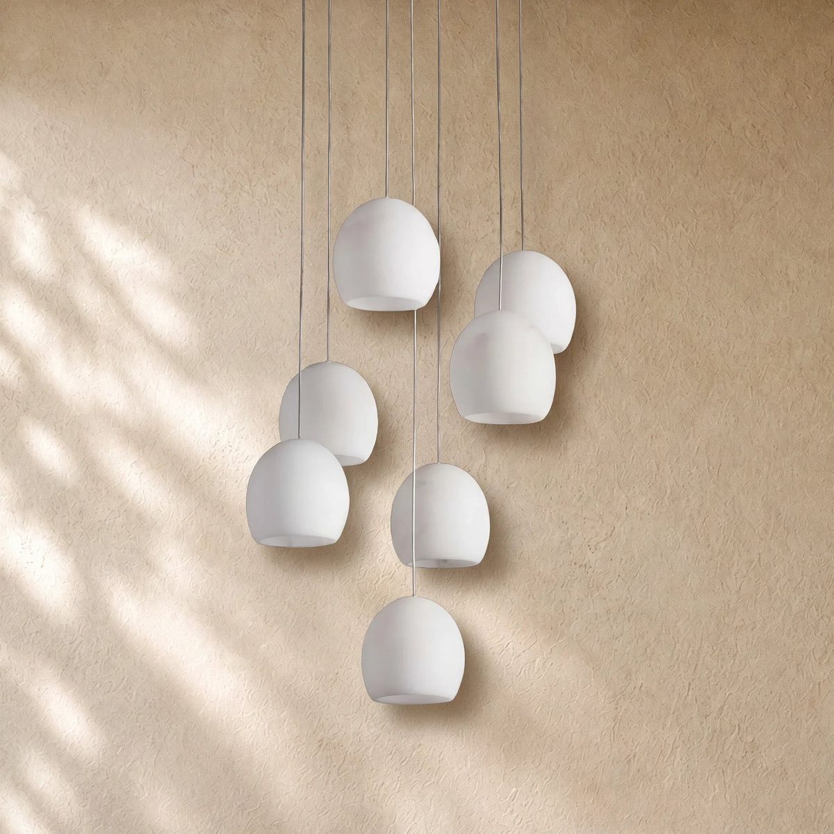 Arican Round Alabaster Chandelier
