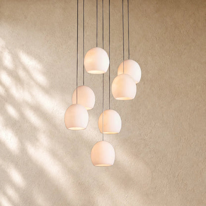 Arican Round Alabaster Chandelier