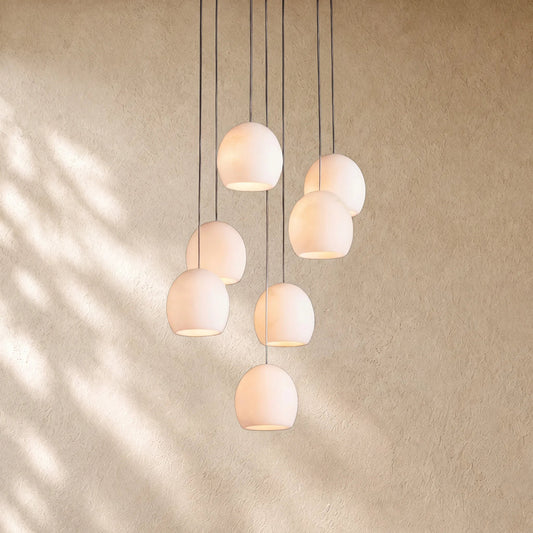 Arican Round Alabaster Chandelier