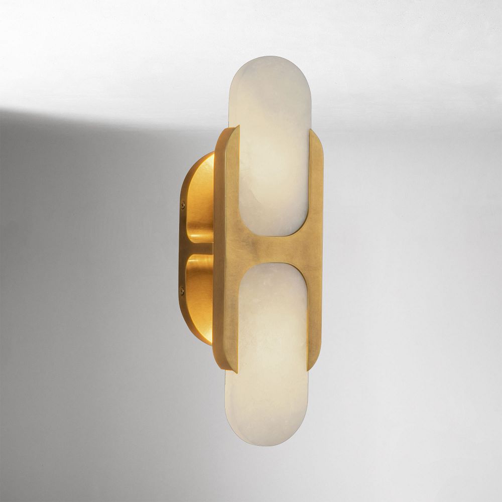 Hopkins Alabaster Sconce 9"–17"