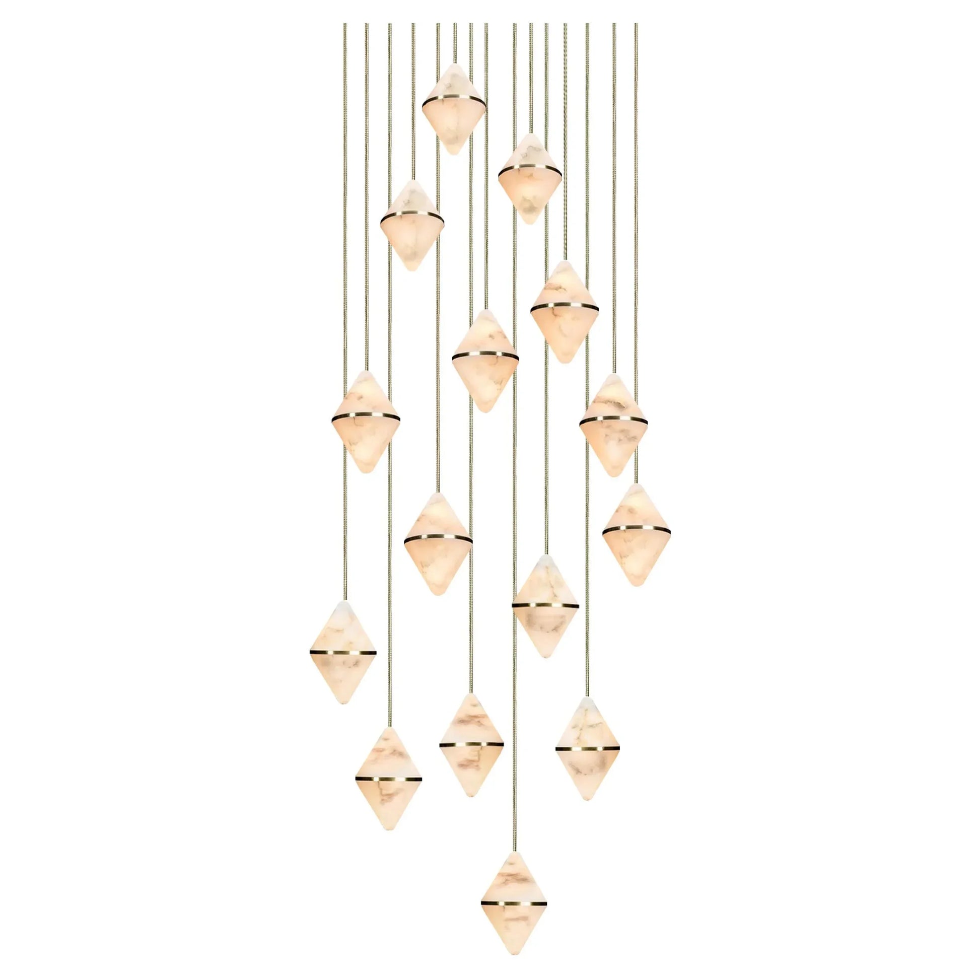 Gem Circular Cluster Alabaster Chandelier 15