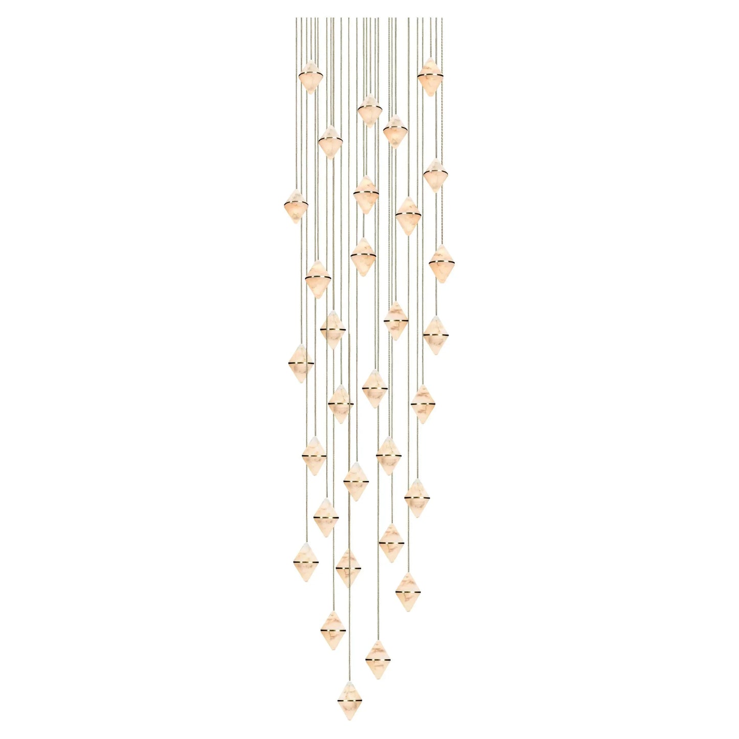 Gem Circular Cluster Alabaster Chandelier 30