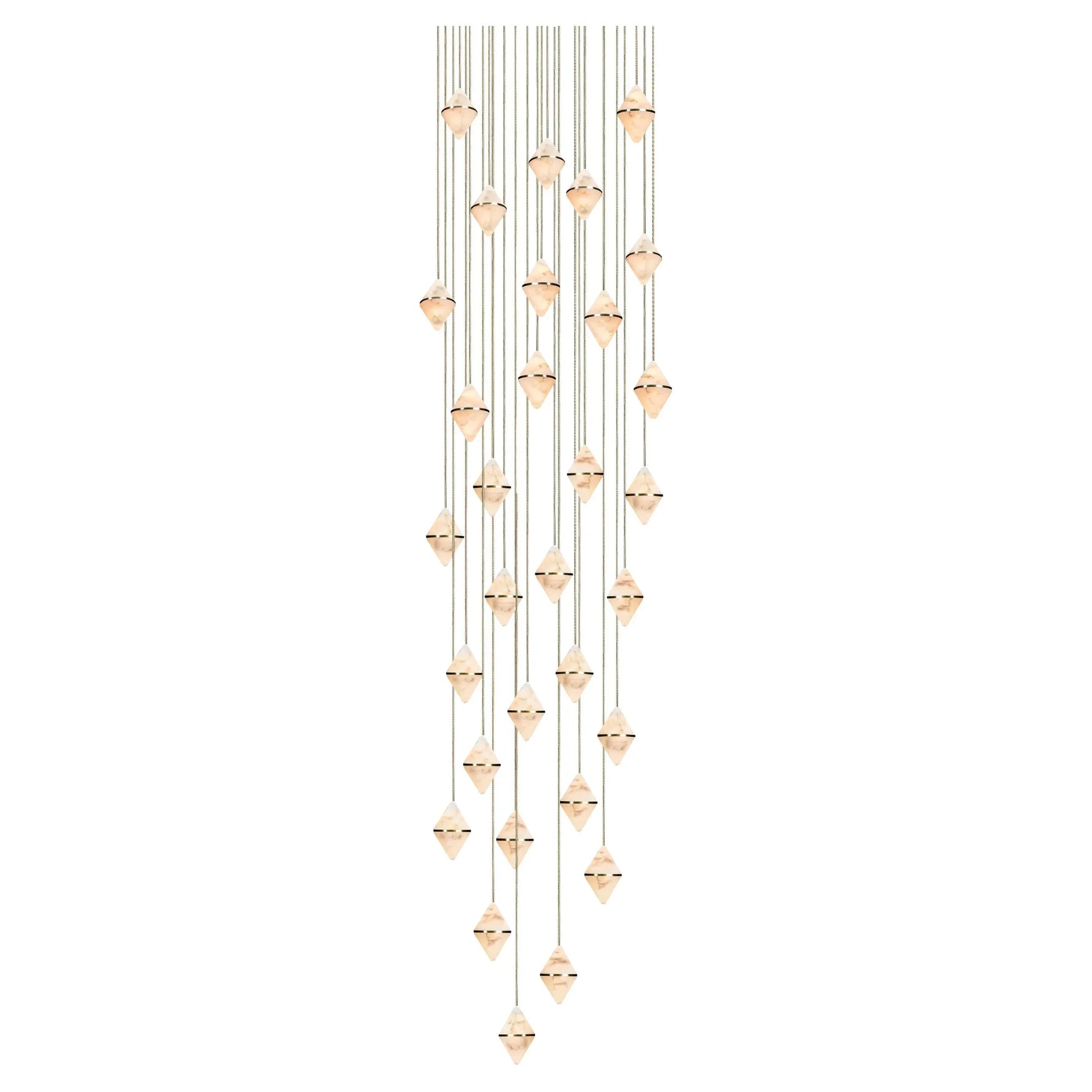 Gem Circular Cluster Alabaster Chandelier 30