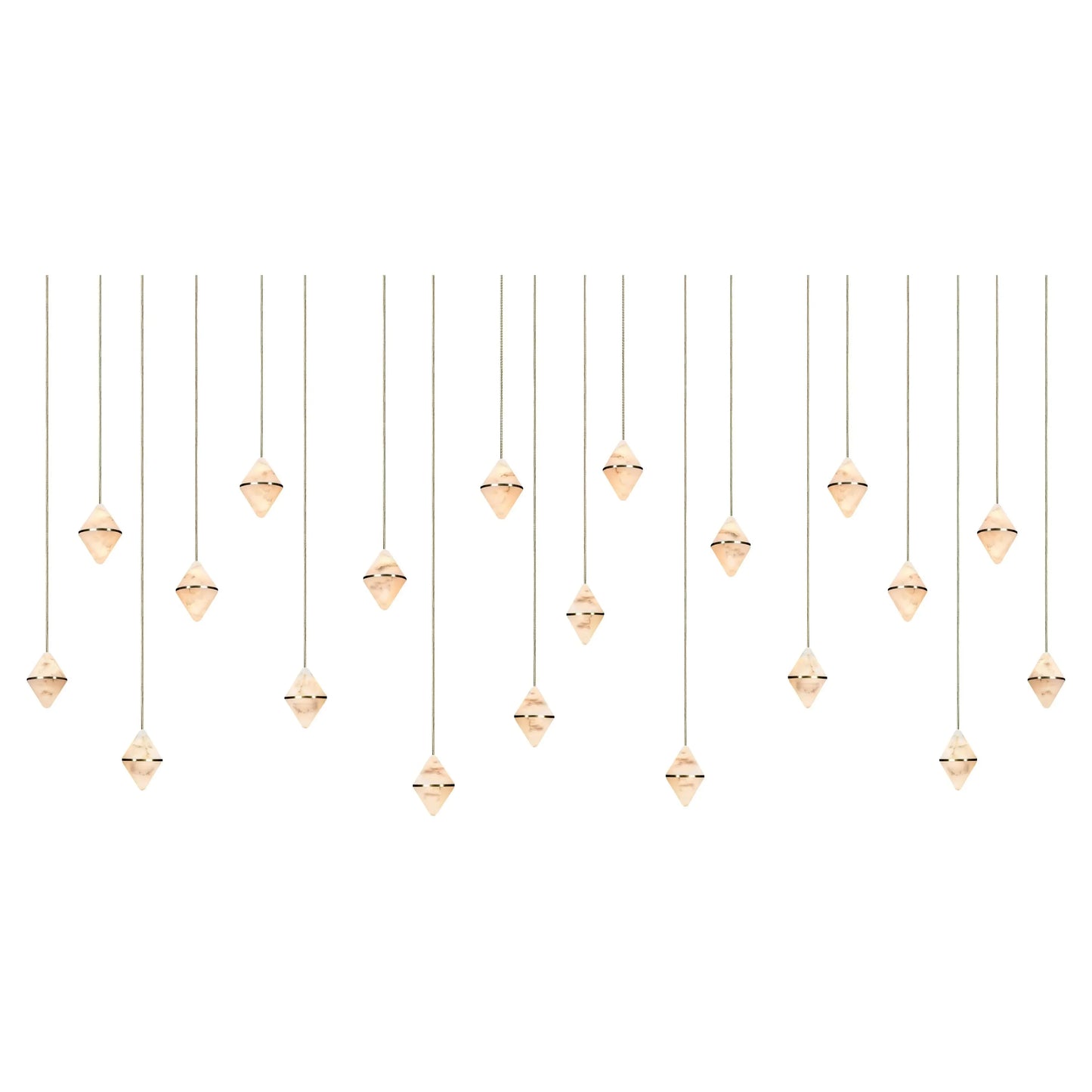 Gem Rectangular Alabaster Chandelier 20