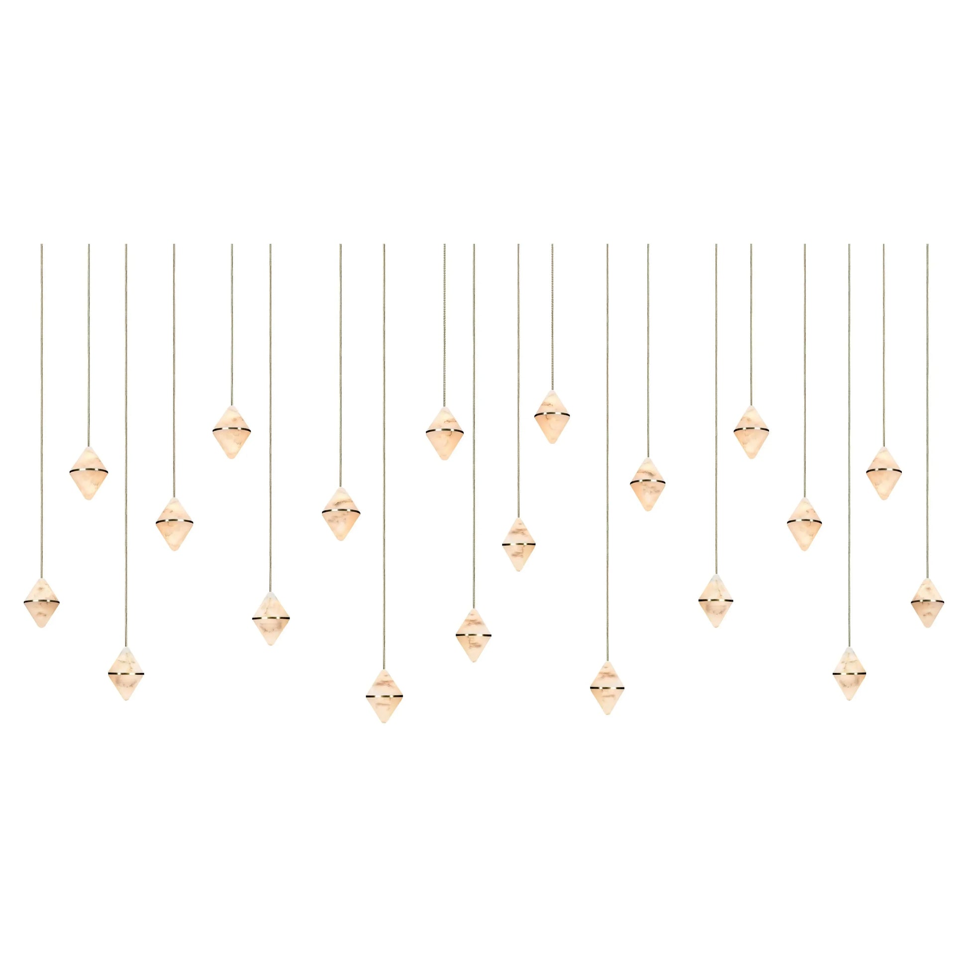 Gem Rectangular Alabaster Chandelier 20