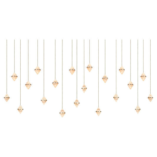 Gem Rectangular Alabaster Chandelier 20