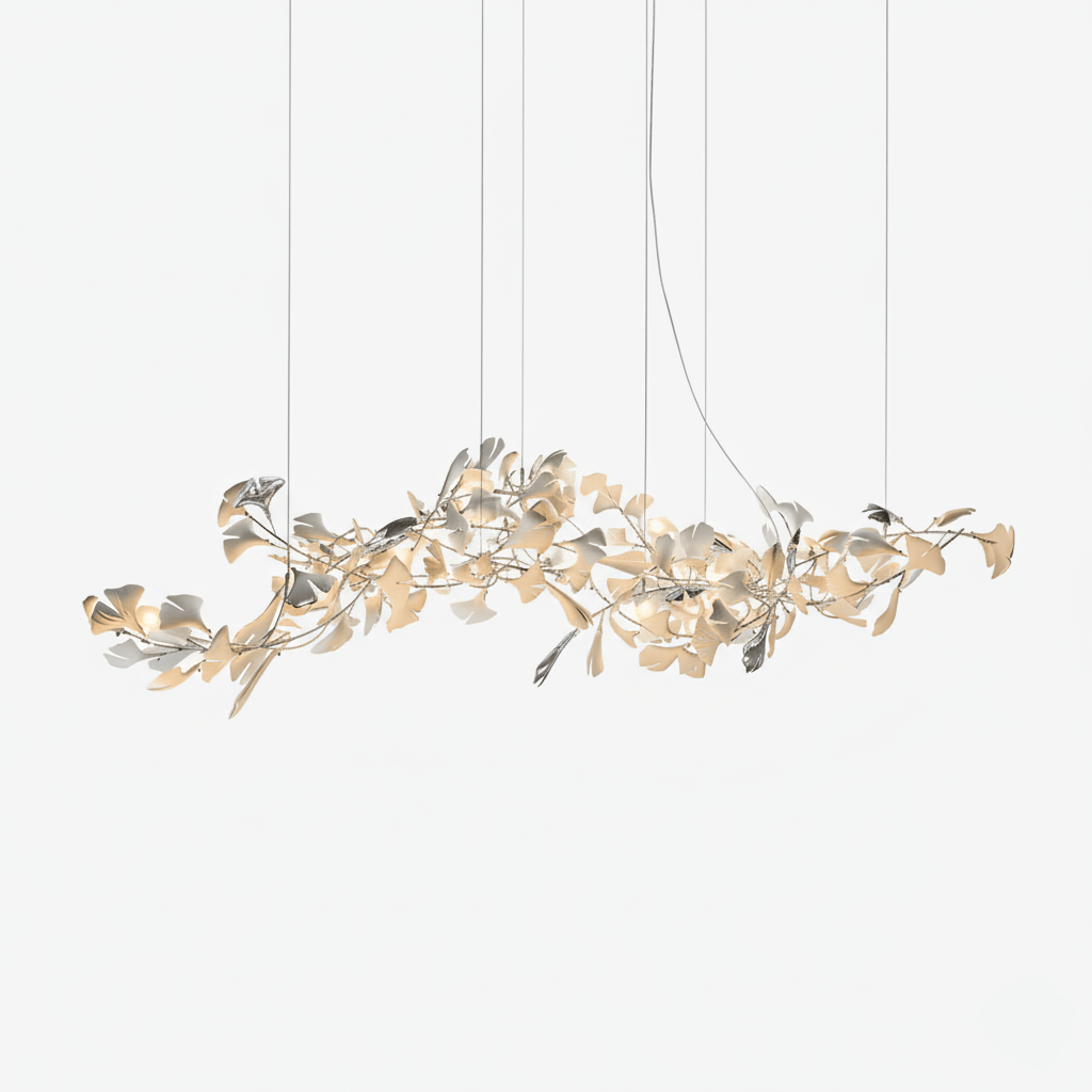 Gingko Ceramic Branch Chandelier E