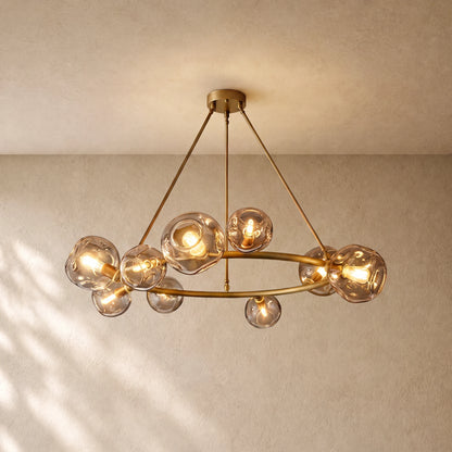 Bubble Glass Round Chandelier