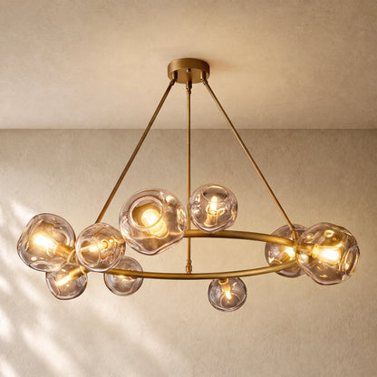 Bubble Glass Round Chandelier