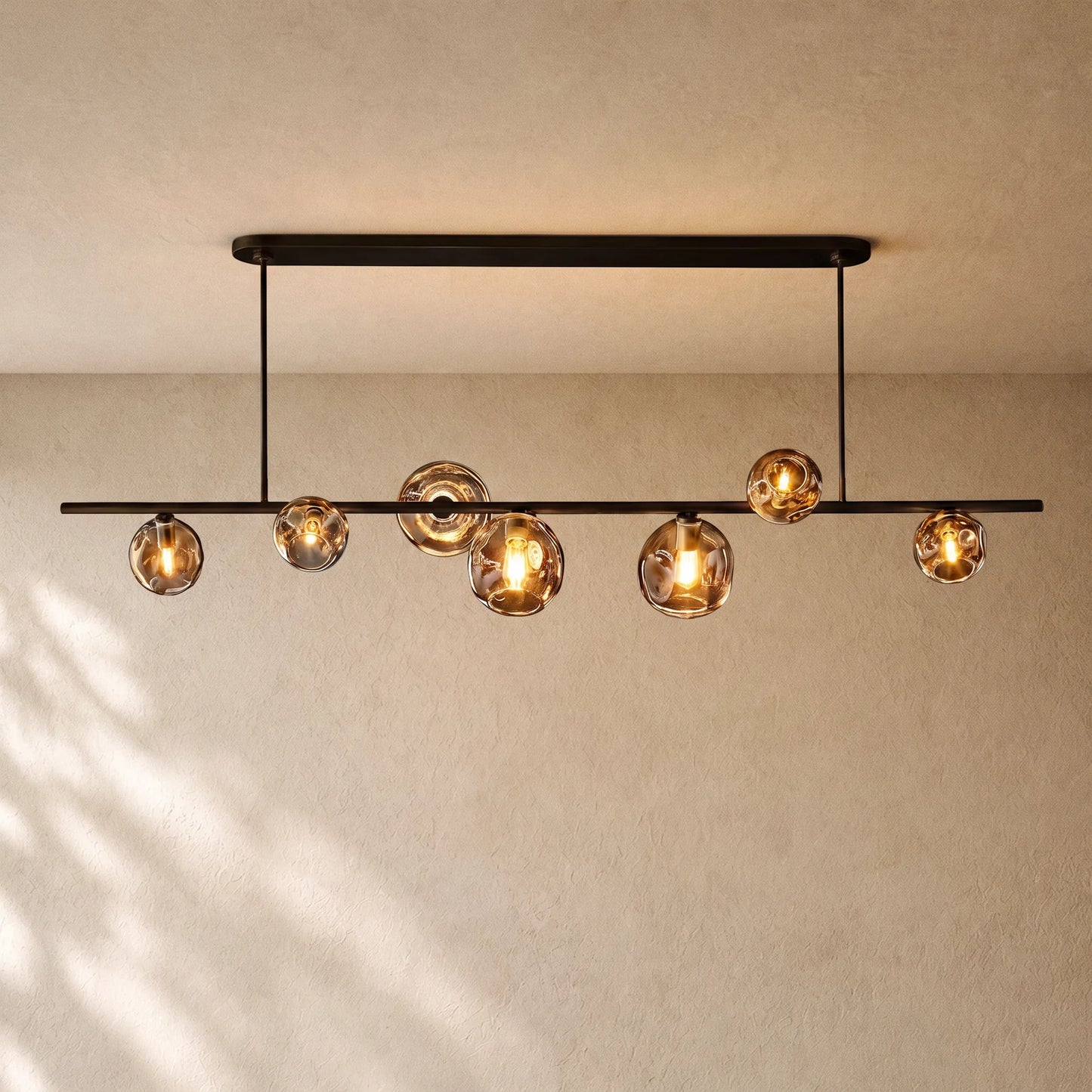 Bubble Clear Glass Linear Chandelier
