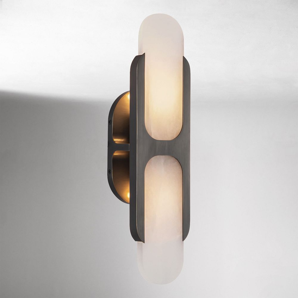 Hopkins Alabaster Sconce 9"–17"