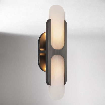 Hopkins Alabaster Sconce 9"–17"
