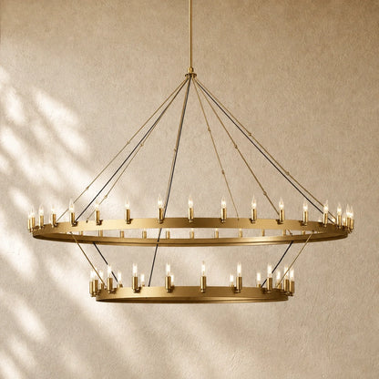 Caminon Vintage 2-Tier Round Chandelier