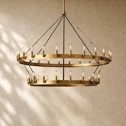 Caminon Vintage 2-Tier Round Chandelier