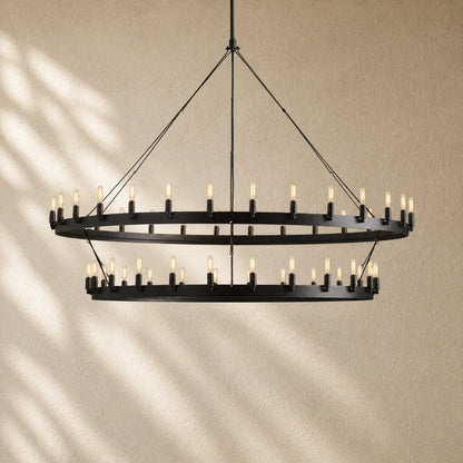 Caminon Vintage 2-Tier Round Chandelier