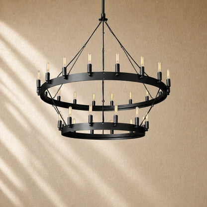 Caminon Vintage 2-Tier Round Chandelier