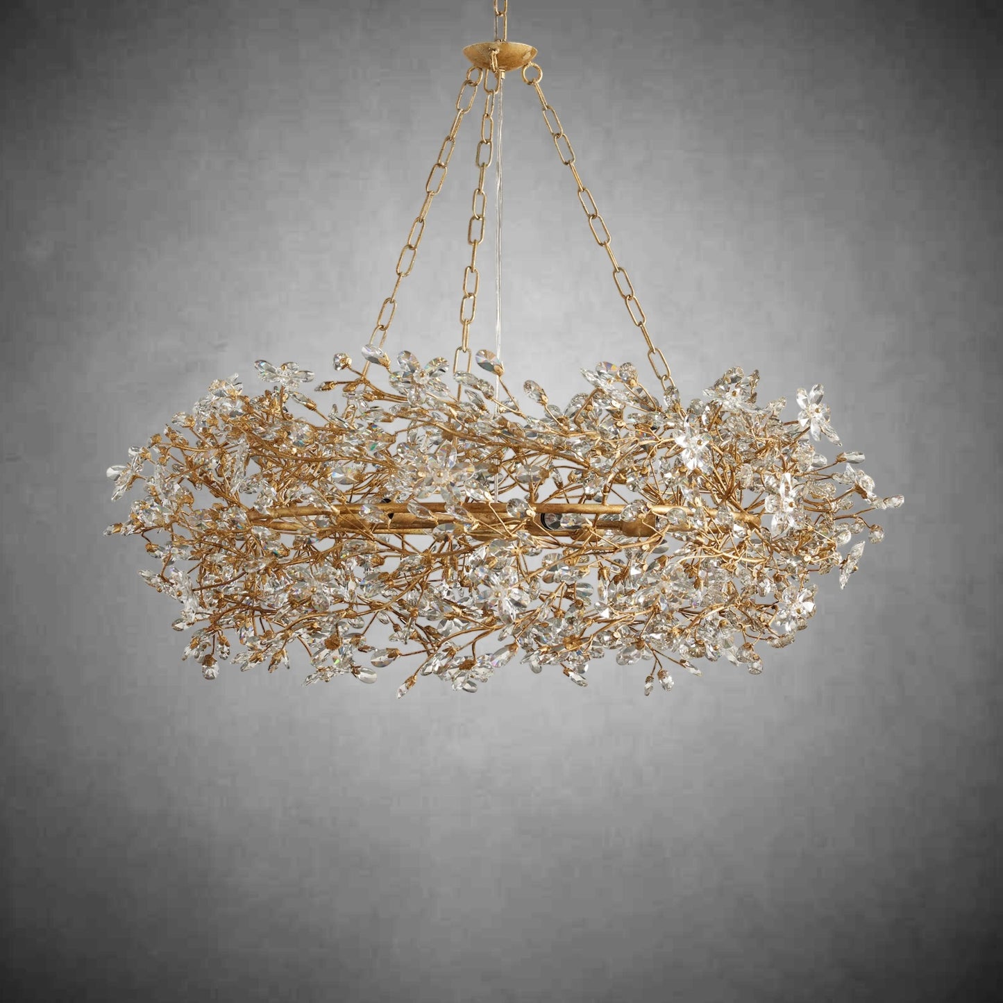 Fiore Crown Chandelier 39" 48" 60"-Chandelier-morylighting-GOLD-39"-Morylighting