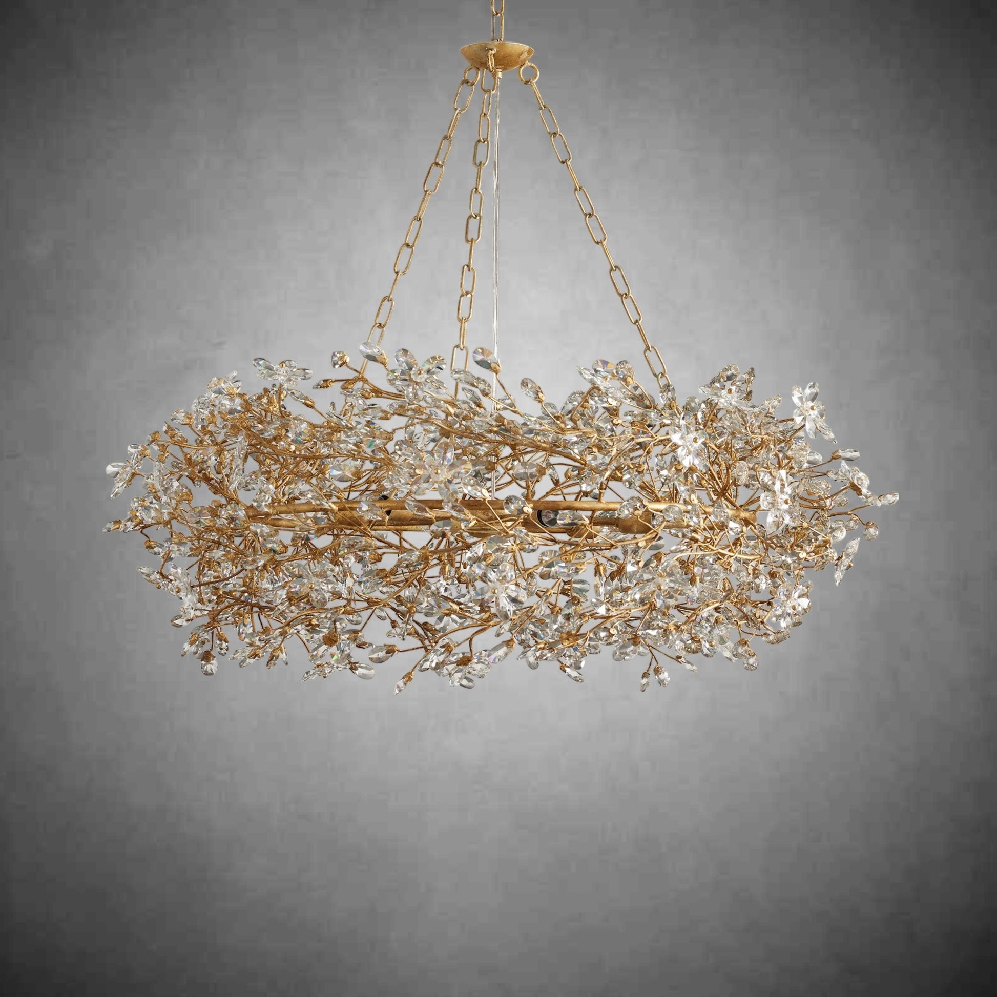 Fiore Crown Chandelier 39" 48" 60"-Chandelier-morylighting-GOLD-39"-Morylighting