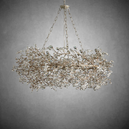 Fiore Crown Chandelier 39" 48" 60"-Chandelier-morylighting-SILVER-39"-Morylighting