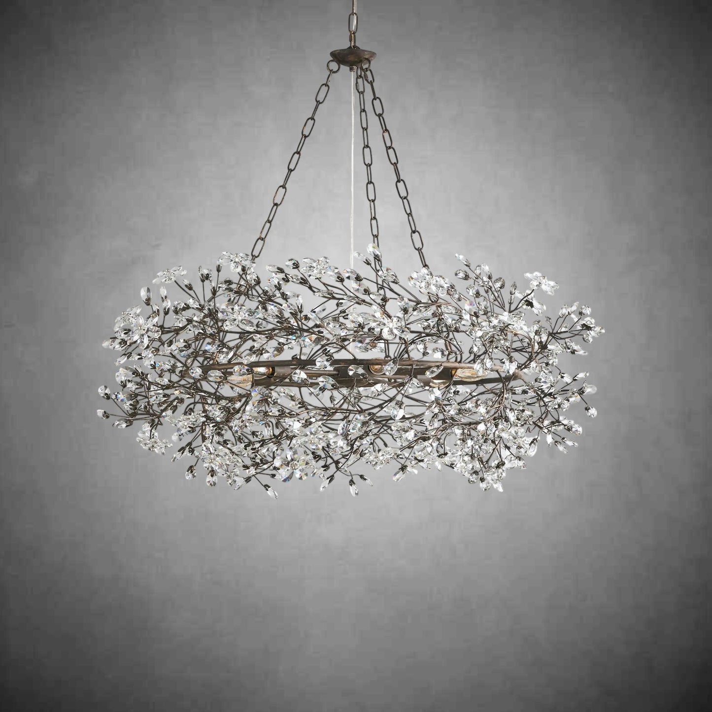 Fiore Crown Chandelier 39" 48" 60"-Chandelier-morylighting-BRONZE-39"-Morylighting