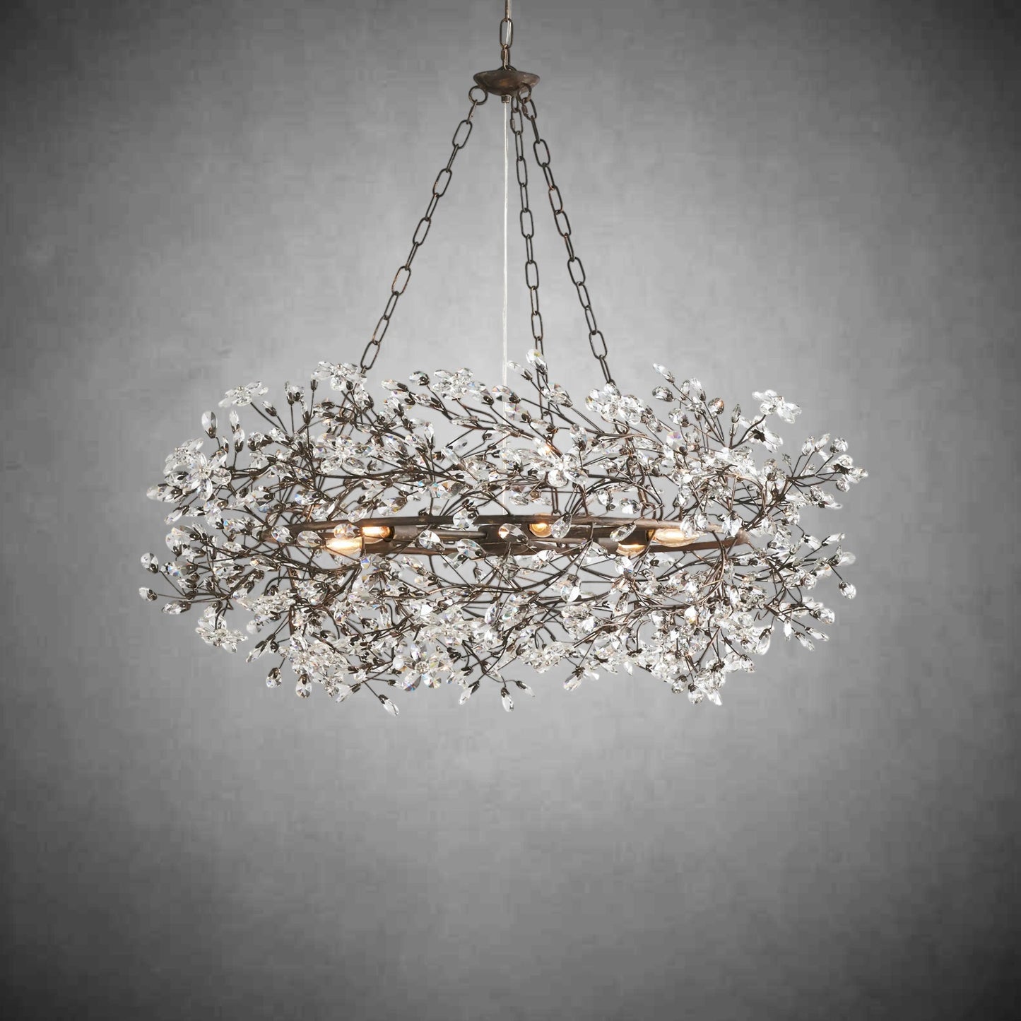 Fiore Crown Chandelier 39" 48" 60"-Chandelier-morylighting-GOLD-39"-Morylighting