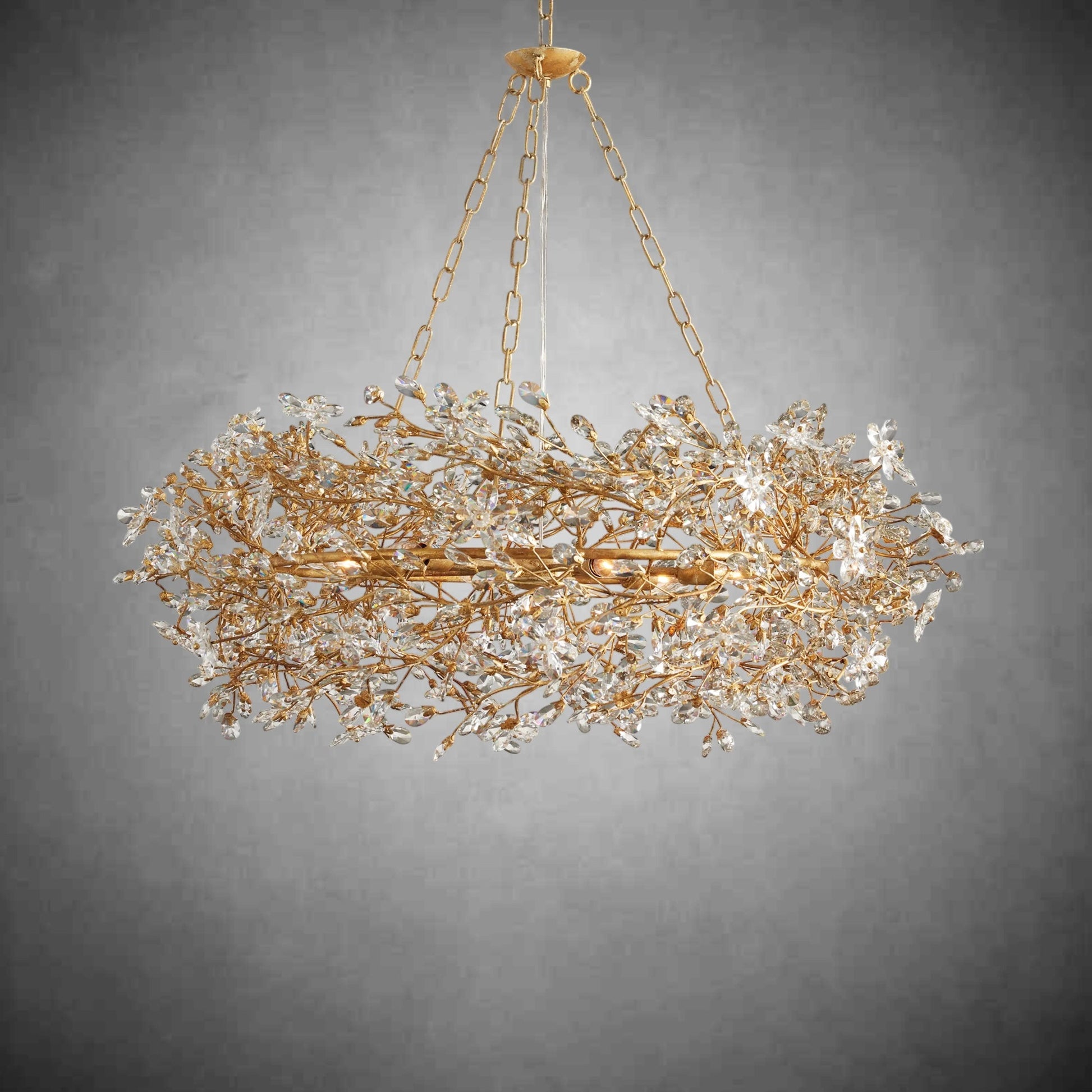 Fiore Crown Chandelier 39" 48" 60"-Chandelier-morylighting-GOLD-39"-Morylighting